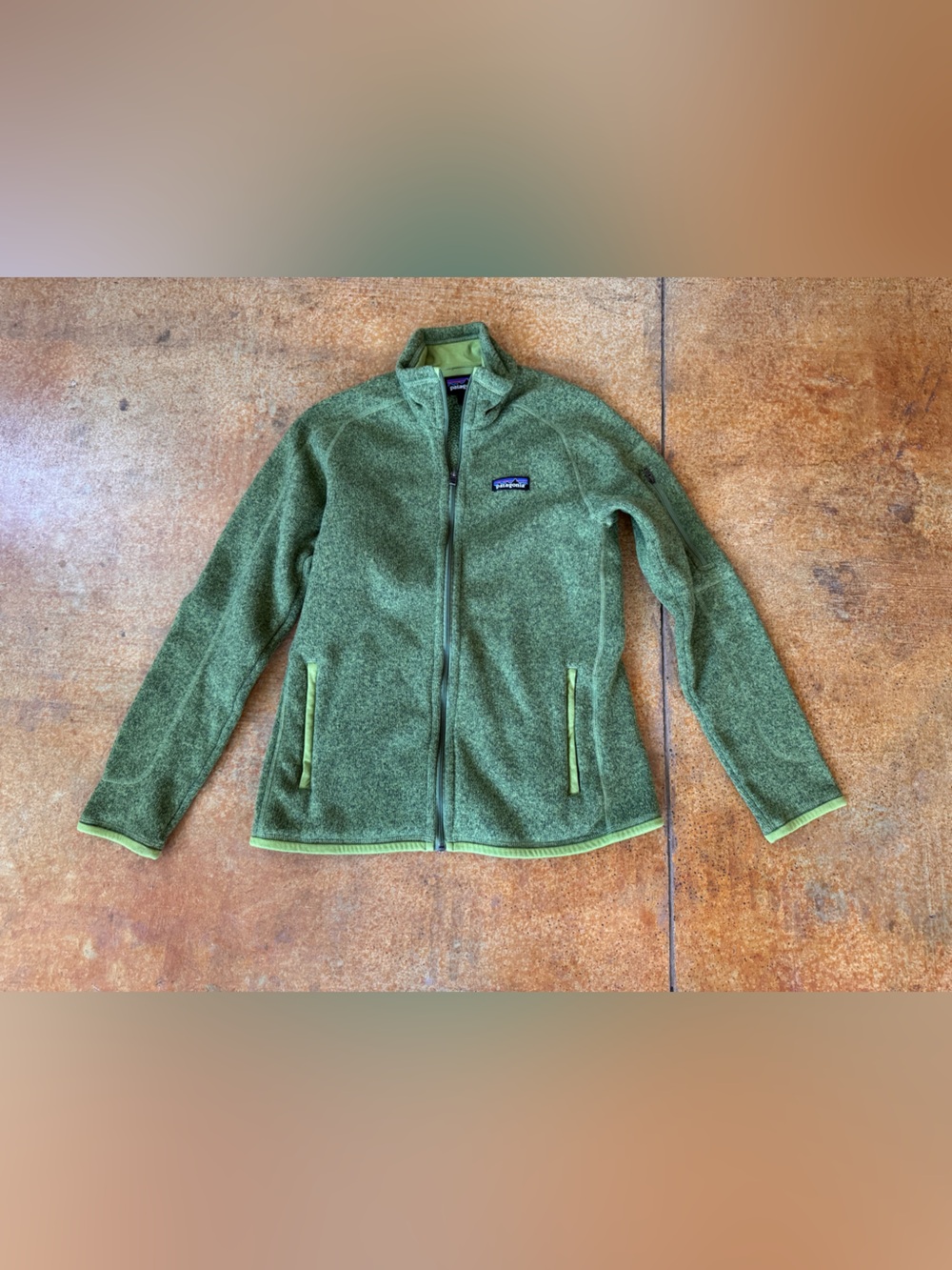 Patagonia Olive Green Full-Zip Fleece Utility Jacket